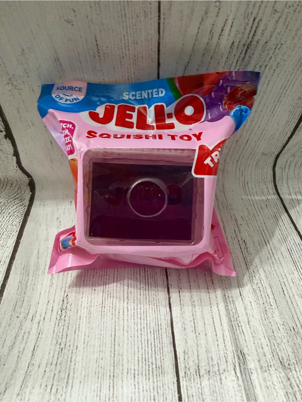 JELL-O Squishi Toy PURPLE Grape Scented JELLO Block 2.5”